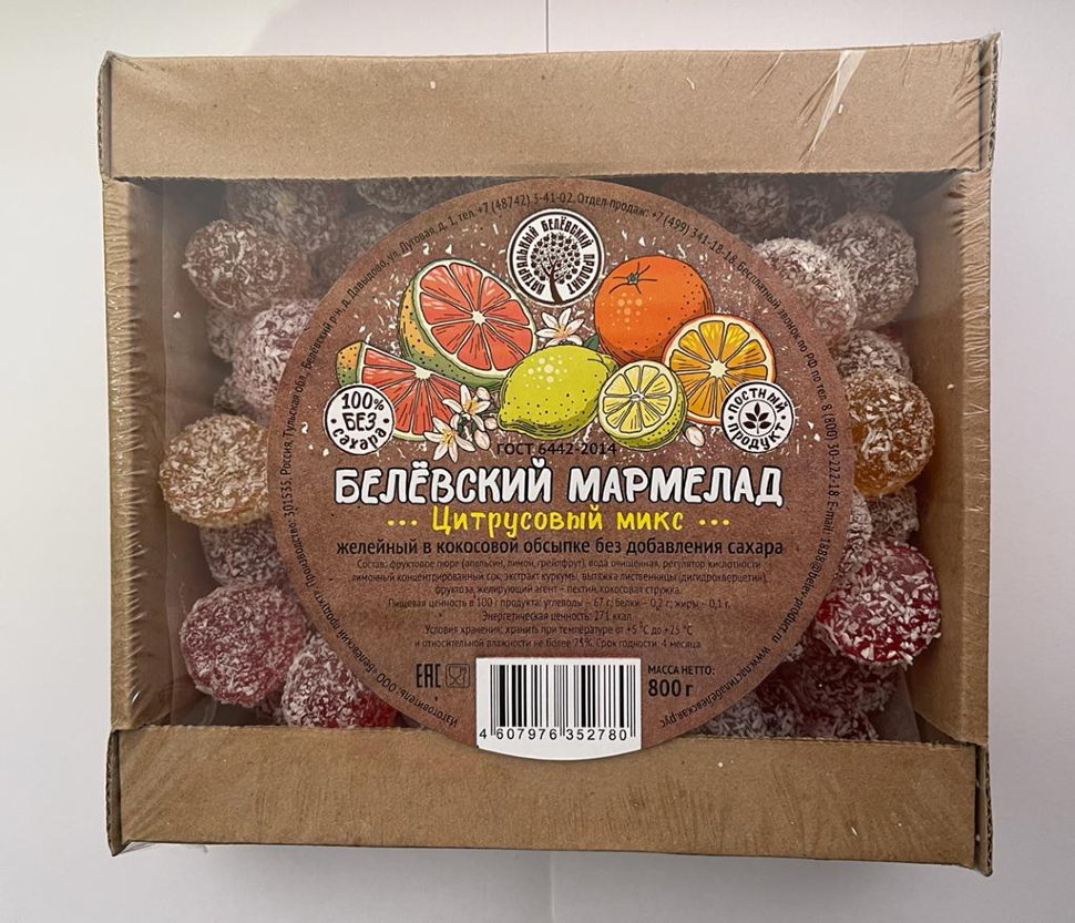  Мармелад белевский на фруктозе 800г "Цитрусовый микс"    в Шелехове