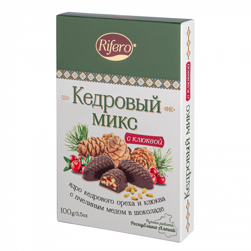  Риф и ко Конфеты "Кедровый микс КЛЮКВА" 100г     в Шелехове