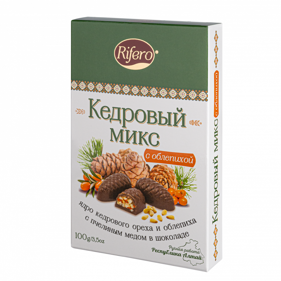  Риф и ко Конфеты "Кедровый микс ОБЛЕПИХА" 100г      в Шелехове