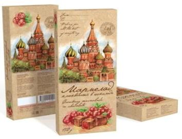 №2 Сладарт Мармелад Клюквенный в тёмном шоколаде, 150г  в Шелехове